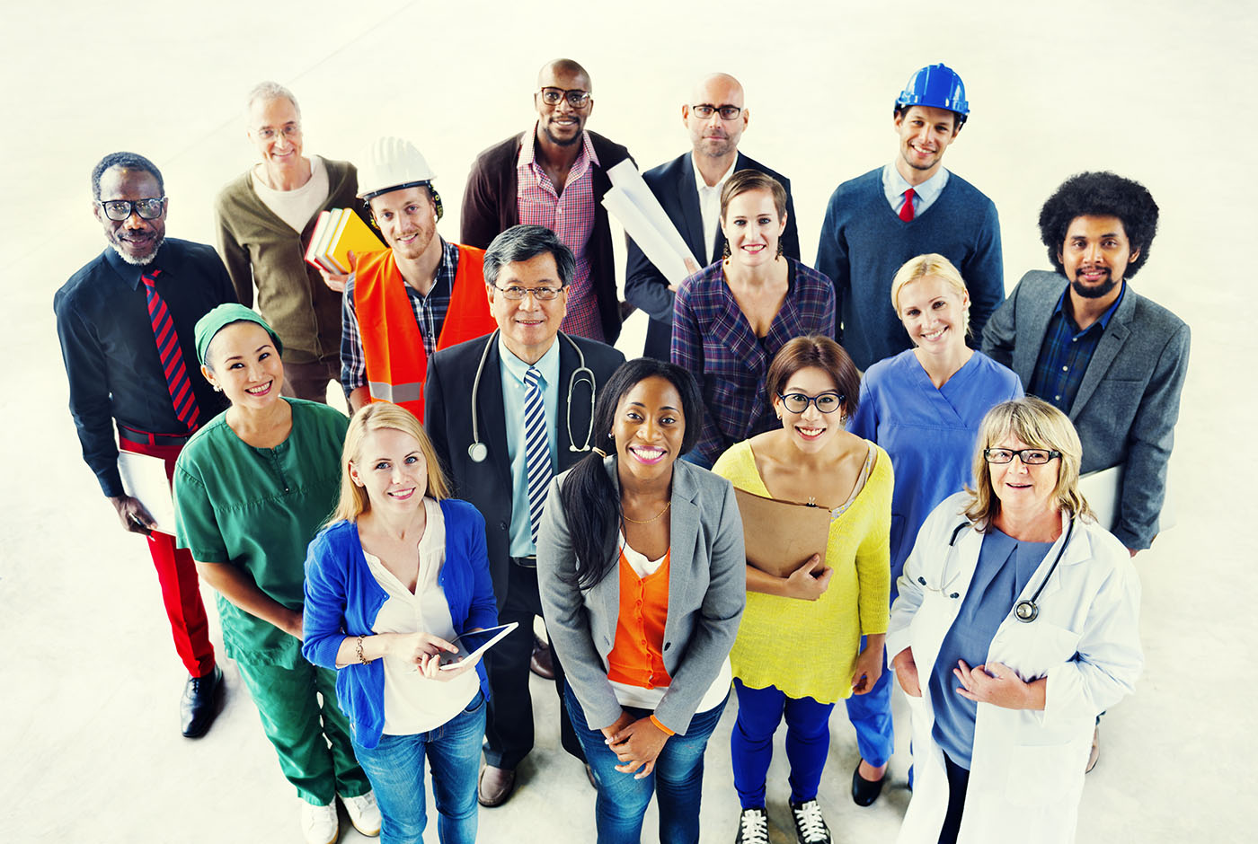 Group of Diverse Multiethnic People Various Jobs Concept